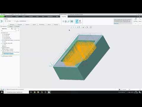 22. Corner finishing- complex inside shape (PTC Creo 6.0, Manufacturing)