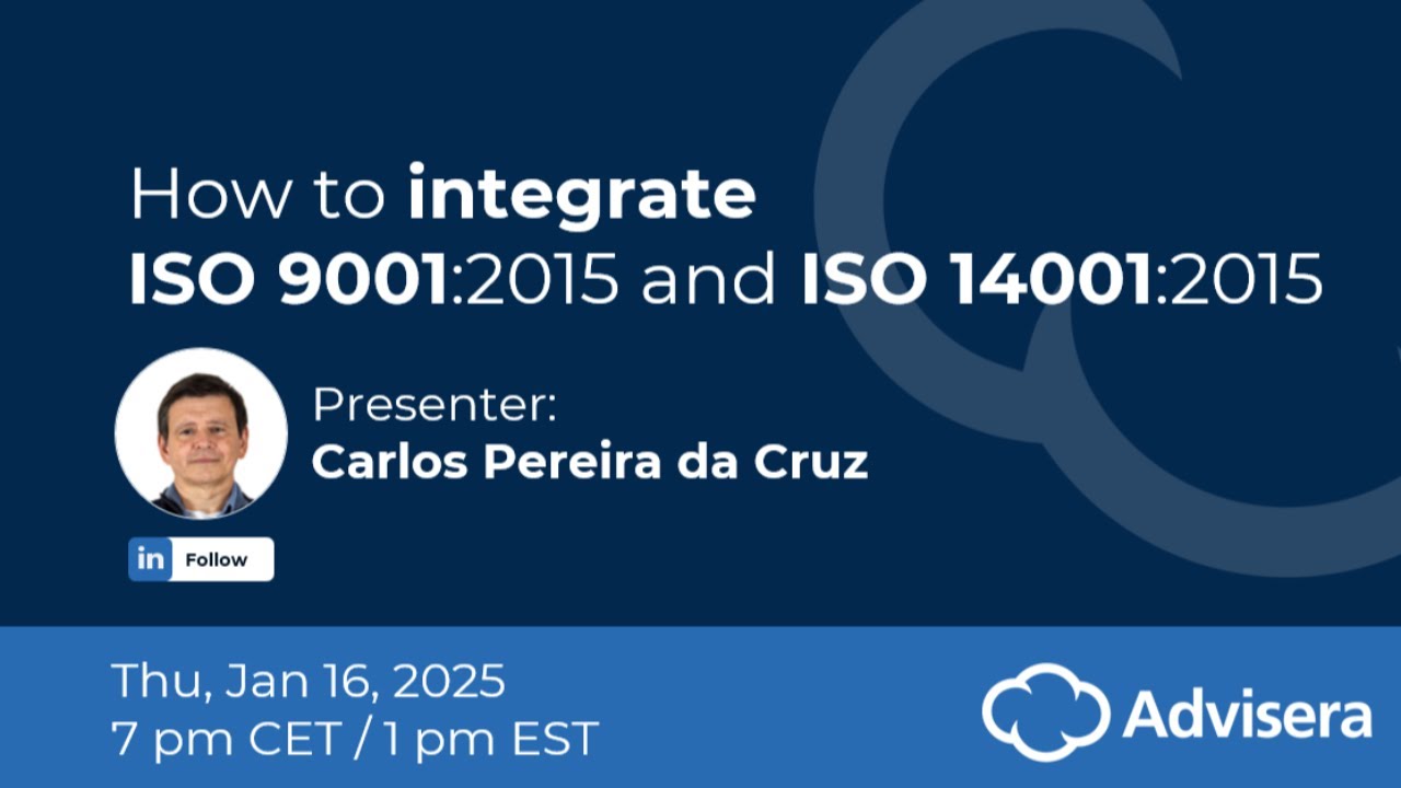 How to integrate ISO 9001:2015 and ISO 14001:2015 [live webinar] - YouTube