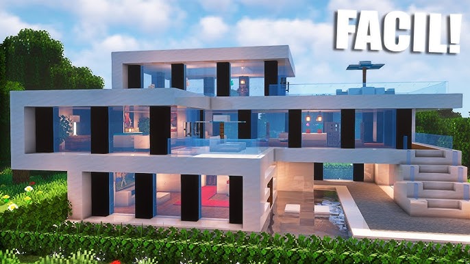 Minecraft: CASA fácil MODERNA Tutorial #1✓