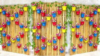 recycle plastic bottles and bamboo to make decorative flower fences for your home by No1 Garden 6,643 views 1 year ago 10 minutes, 35 seconds