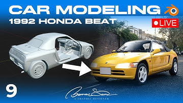 Blender 3D Car Modeling - Part 9 -  1992 HONDA BEAT #blender #blender3d #modeling