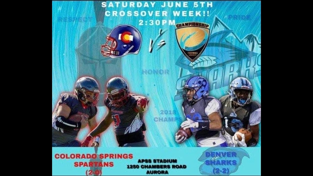 DENVER SHARKS VS COLORADO SPRINGS SPARTANS Win Big Sports
