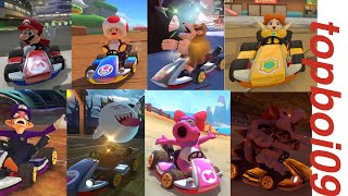 All Mario kart 8 deluxe winning animations, new dlc tracks and Birdo