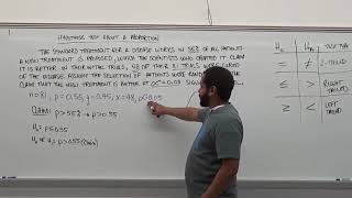 Hypothesis Testing - Proportion - BMCC(CUNY) MAT150.5/MAT150/MAT209