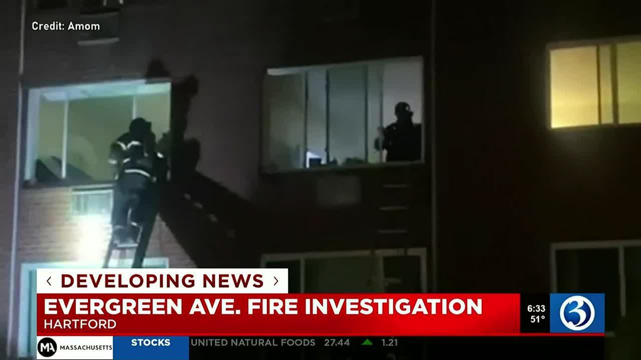Hartford apartment complex fire sends thirteen to hospital - YouTube