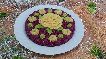 Cách nấu xôi lá cẩm với hoa đậu xanh đơn giản/ Purple leaf sticky rice with mung beans flower