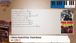 🎹 A Whiter Shade Of Pale - Procol Harum Piano Backing Track with chords and lyrics chords