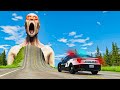 Epic escape from the shy guy scp 096  police car vs giant bulge  horror beamng crash zak 81