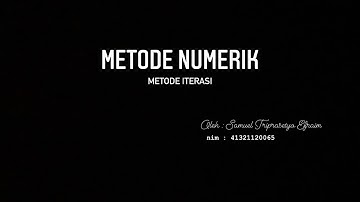 Mencari akar persamaan dengan Metode iterasi excel