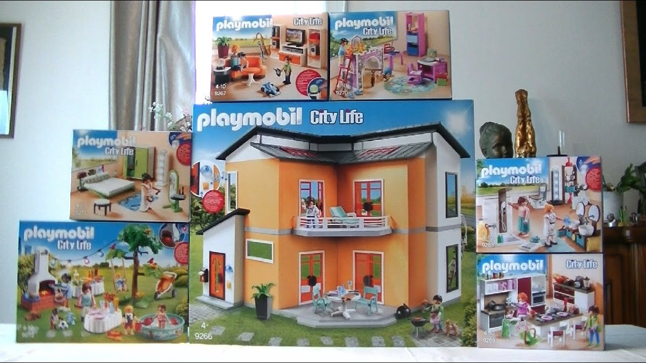 Playmobil Construction : Modern House (2000) - 3965 - YouTube