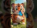 a tiger play with butterfly #ai #aianimation #cartoon #3d #tiger #butterfly #story #aigenerated