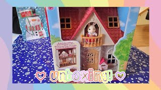 Calico Critter Red Roof Cozy Cottage Unboxing! 🎄💖