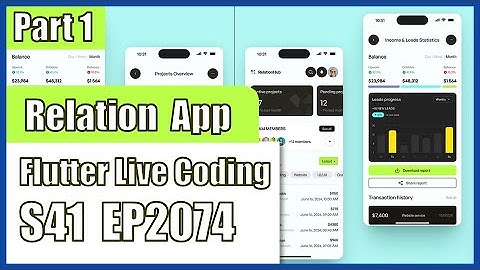 [Flutter] Flutter Live Coding EP2074 (Relation App UI Part 1)