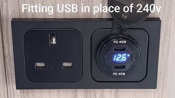 Fitting USB in place of 240v for off-grid power in caravan. No holes or cutting. #offgrid #caravan