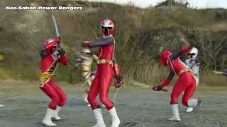Power Rangers Ninja Steel - 3 Red Rangers Final Morph and Battle Episode 20 Galvanax Attacks