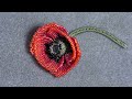 Tutorial: Beaded Poppy Flower/seed head. Part 1. МК  Мак из бисера.