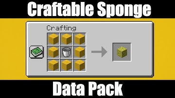 Craftable Sponge - Data Pack | Minecraft