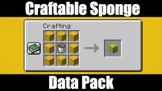 Craftable Sponge - Data Pack | Minecraft screenshot 5