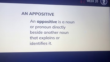 Classical Conversations - Cycle 2 Week 20 - English Grammar - Appositive (10 Little Indians)