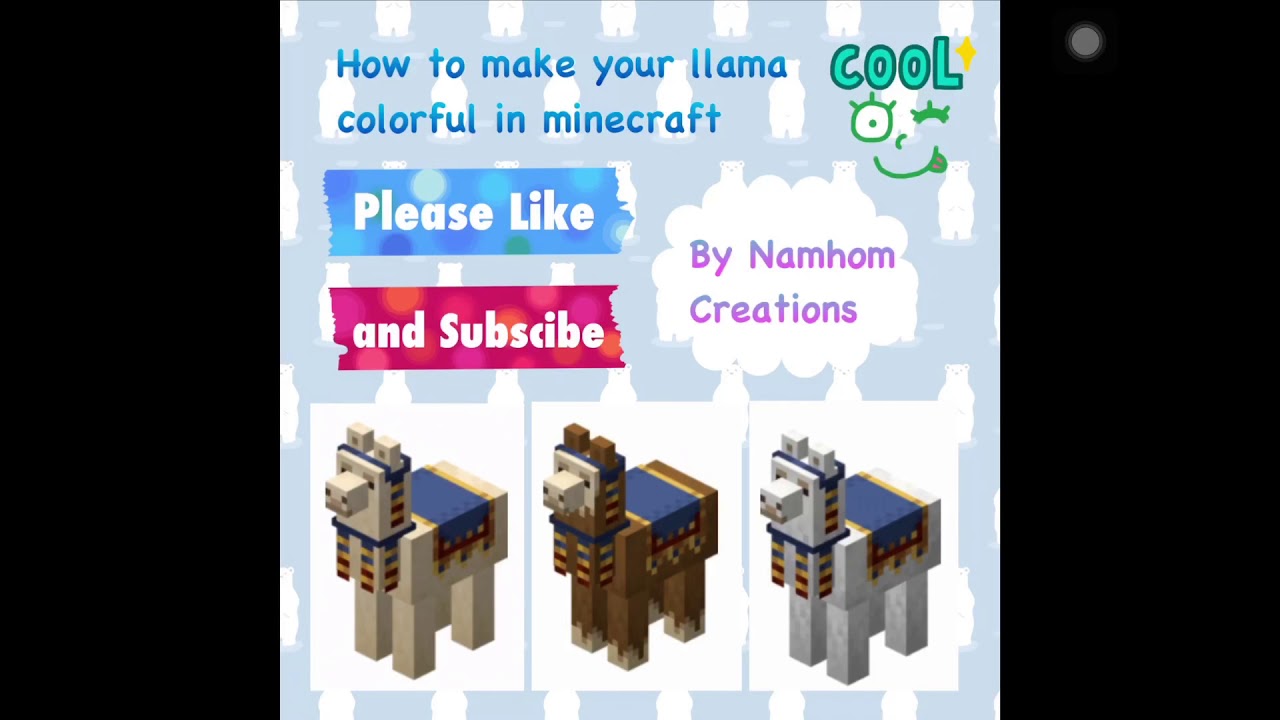 How to make a colorful llama in Minecraft - YouTube