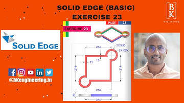 Solid Edge Basic Exercise 23 | Mechanical Engineering | CAD | For Beginners | BK Engineering