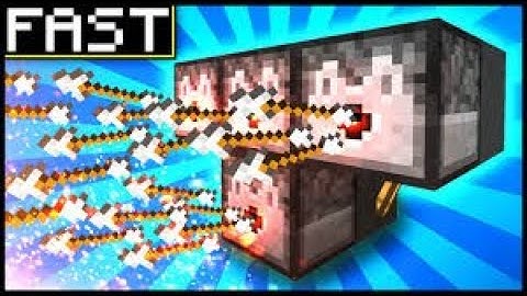 How to make a Ultra Rapid-Fire Machine Gun | minecraft tutorial