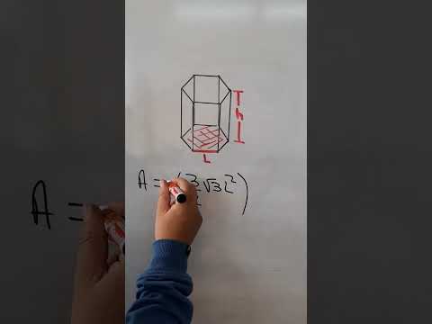Area superficial de un prisma hexagonal de lado L📌Area de un prisma hexagonal🏆Millermatematicas