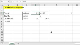4C Count Functionality in MS Excel