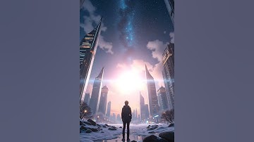 A supernova explosion occurs in the center of the screen, That light shines