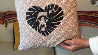 Custom Throw Pillows Using Photo Of Our Pit Bull Custom Throw Pillows Using Photo Of Our Pit Bull