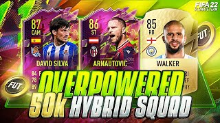 FIFA 22 | MOST OVERPOWERED BEST POSSIBLE 50K/100K HYBRID EVER! | META TEAM | FUT 22 SQUAD BUILDER