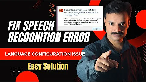Fix: speech recognition could not start because the language configuration is not supported