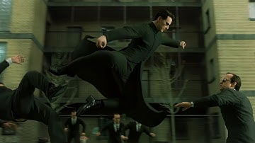 Neo vs. Agent Smith and its Clones | The Matrix Reloaded 2003 | 4K OPEN MATTE #matrix #keanureeves