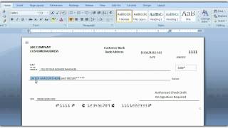 How To Print A Check Draft Template