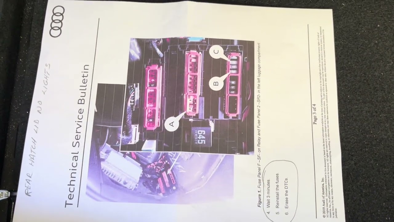 2018 Audi  Q5 Rear Tail Lights not working