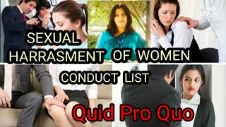 Sexual Harassment Of Women At Work Place - CONDUCT || POSH ACT || Verbal, Non- Verbal & Physical