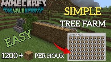 SIMPLE 1.19 TREE FARM TUTORIAL for Minecraft Bedrock (MCPE/Xbox/PS4/Nintendo Switch/PC)
