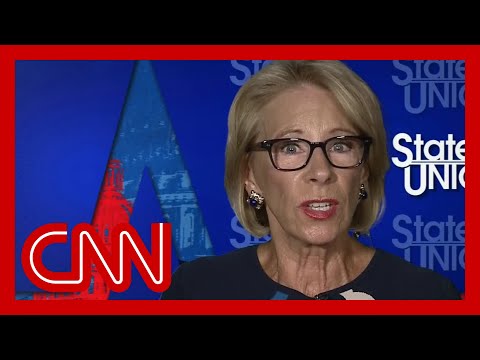 DeVos asked if she has a plan to reopen schools. See her response