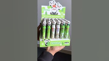 Panda 10 in 1 Pen 🐼🌷✨ Nostalgic Pens Now in Panda Theme 😍🌷✨ #hellopanda #panda  #stationery
