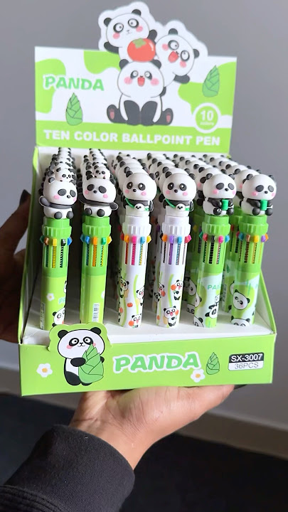 Panda 10 in 1 Pen 🐼🌷✨ Nostalgic Pens Now in Panda Theme 😍🌷✨ #hellopanda #panda  #stationery