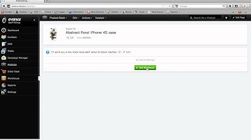 Adding product stock settings - Evance 3.2