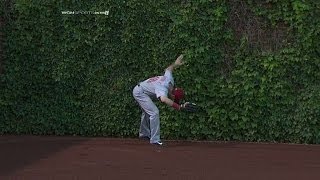 Barney lines a double into the Wrigley Ivy
