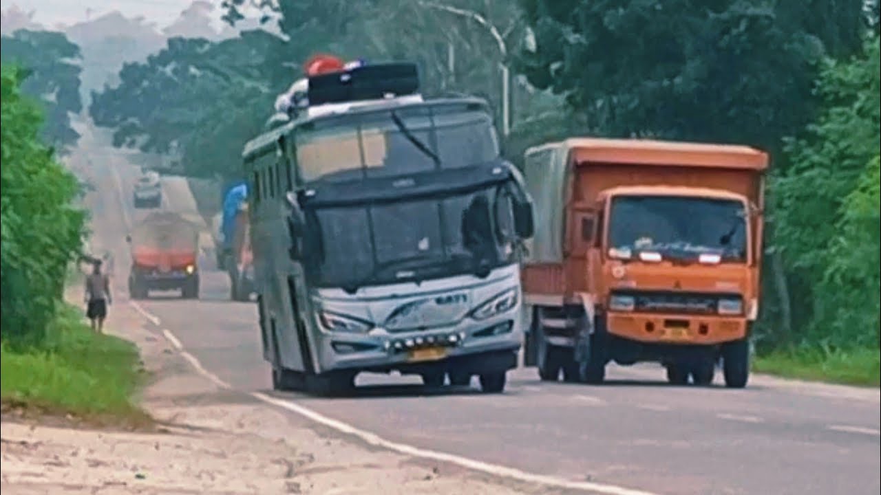 AKSI BUS PT RAPI KEJAR MEDAN JAYA || BUS HALMAHERA BIKIN MANIA BERSORAK