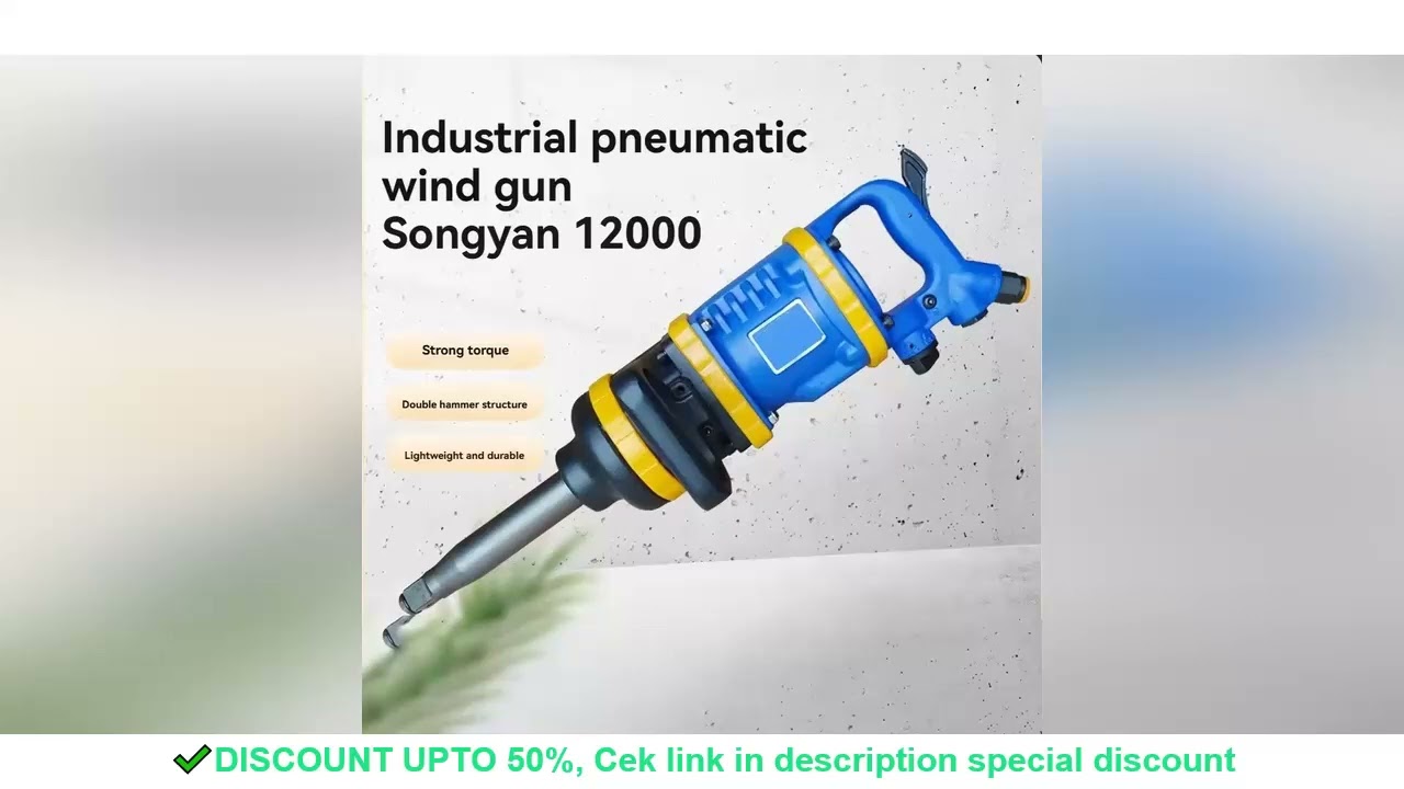 SY-12000 Pneumatic Power 1 Inch Wind Cannon Machine Impact Wrench for Wheel Disassembly