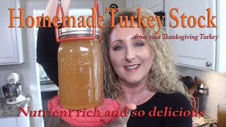 Homemade Turkey Stock From Your Holiday Turkey ~ Freeze or Can