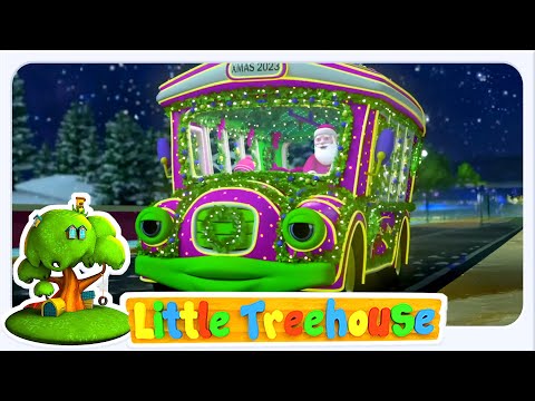 Christmas Santa Wheels on the Bus Rhyme, Xmas Carols & Song for Kids