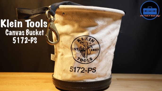 Canvas Bucket with Leather Bottom, 12-Inch - 5104