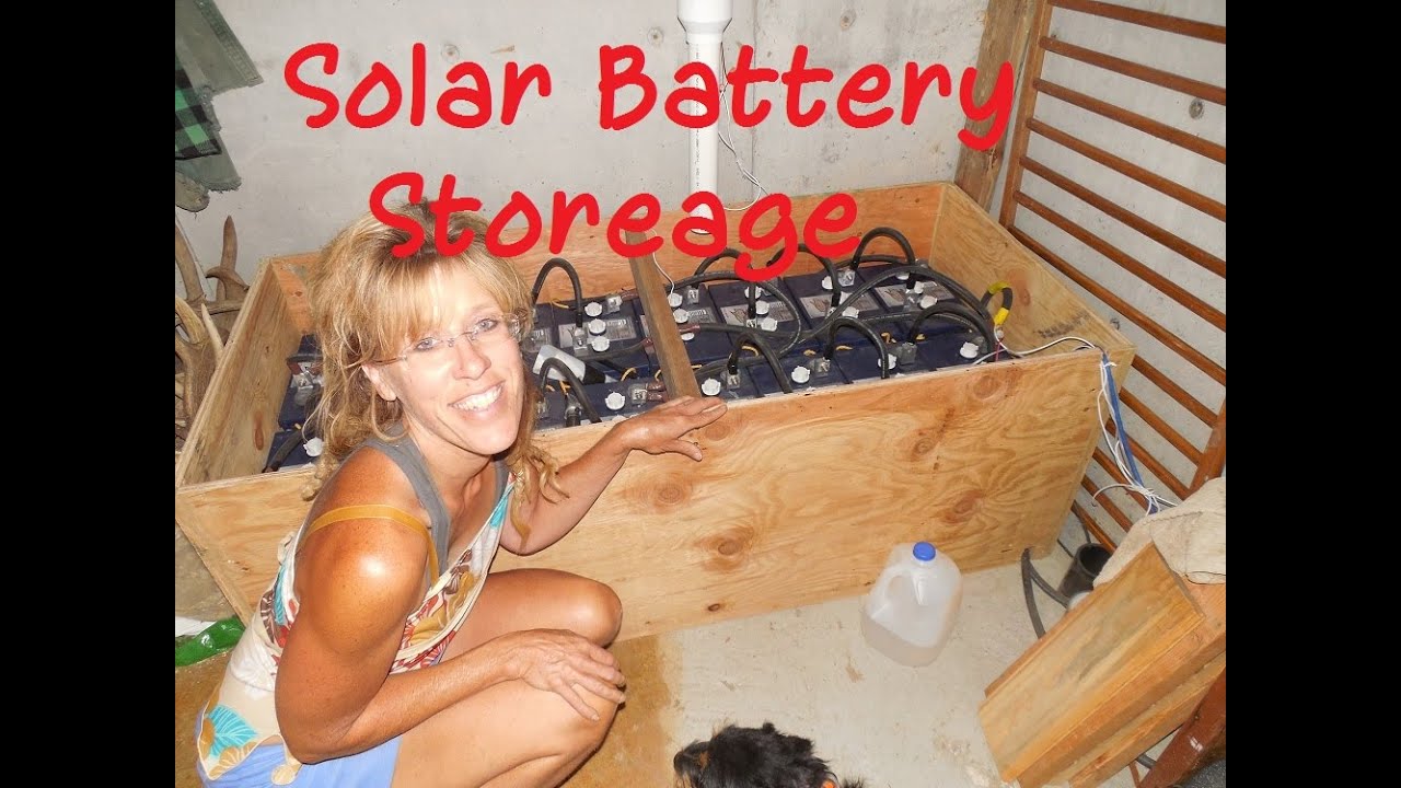 Off Grid Living: Solar Battery Storage - YouTube