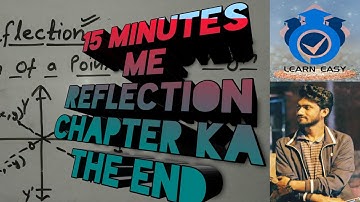 ICSE MATHEMATICS CLASS-10 |REFLECTION AND COORDINATES | REFLECTION EXERCISE-1 IN ONE VIDEO IN HINDI