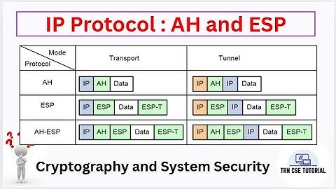 IP Protocol AH and ESP | Authentication Header | Encapsulating Security Payload #networksecurity